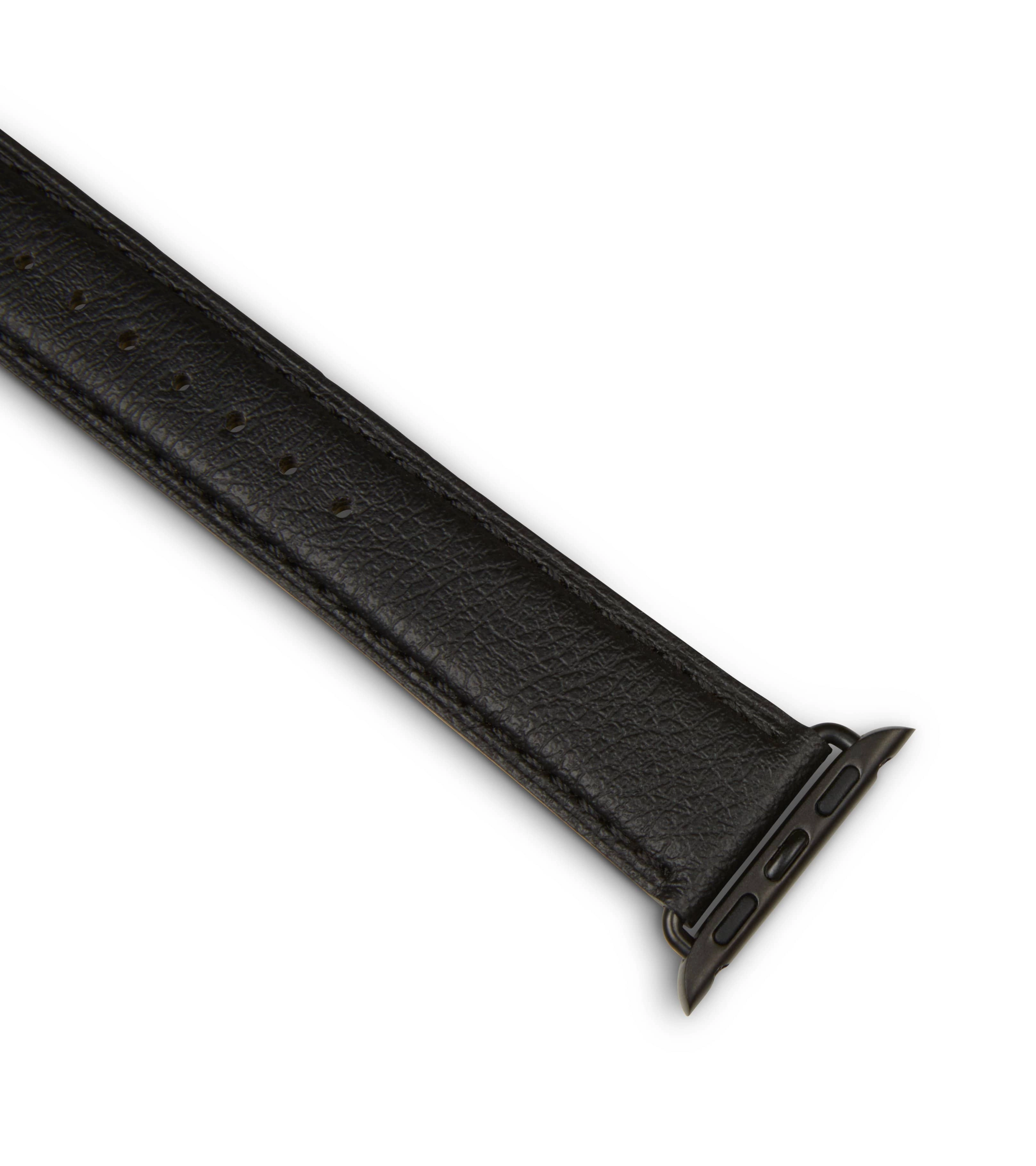 Apple Watch Compatible Vegan Watch Strap | Black & Space Grey