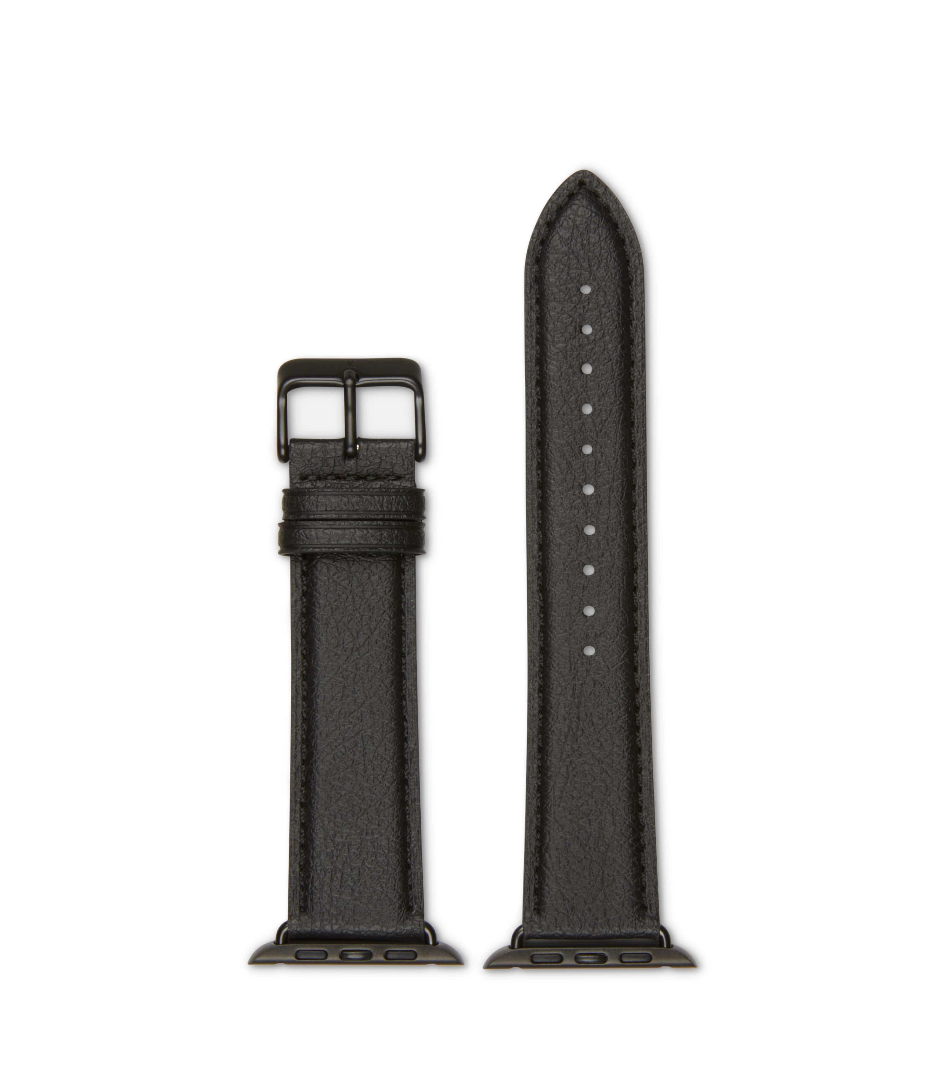 Apple Watch Compatible Vegan Watch Strap | Black & Space Grey