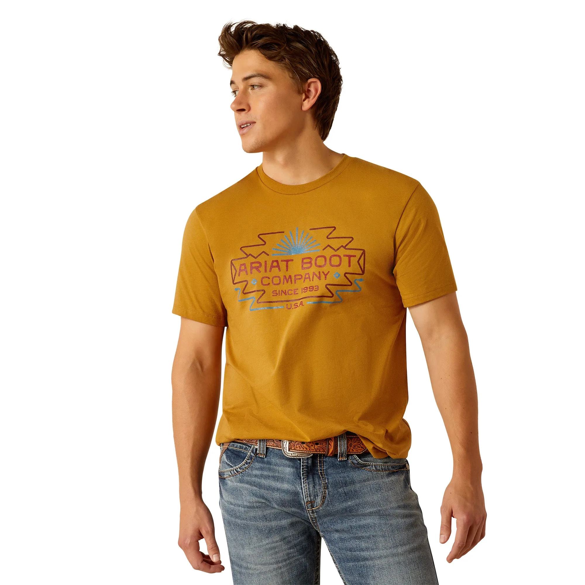Ariat Mens T-Shirt Amigo T-Shirt in Harvest Gold 10052506