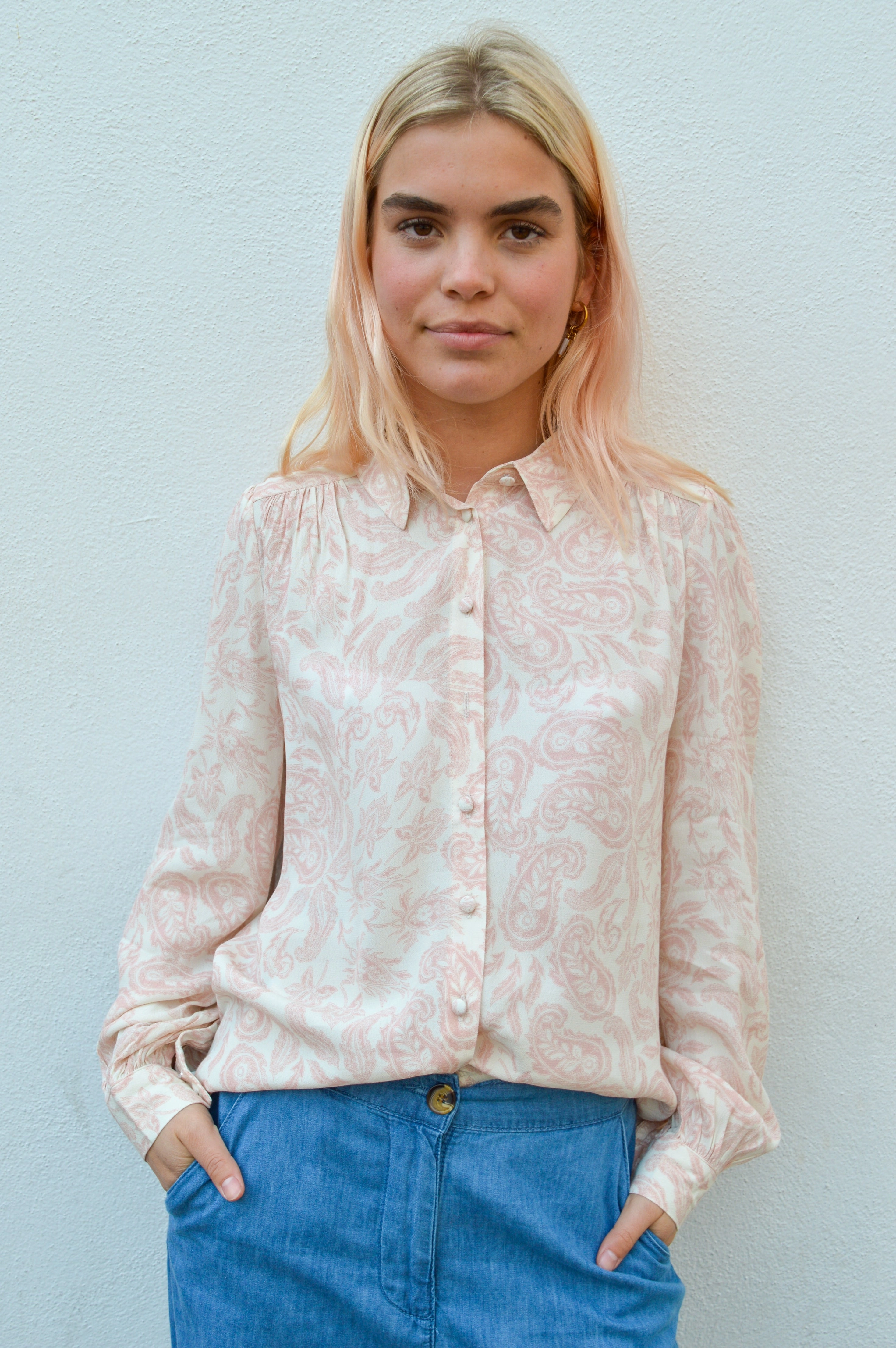 Atelier Reve Noella Silver Pink Blouse