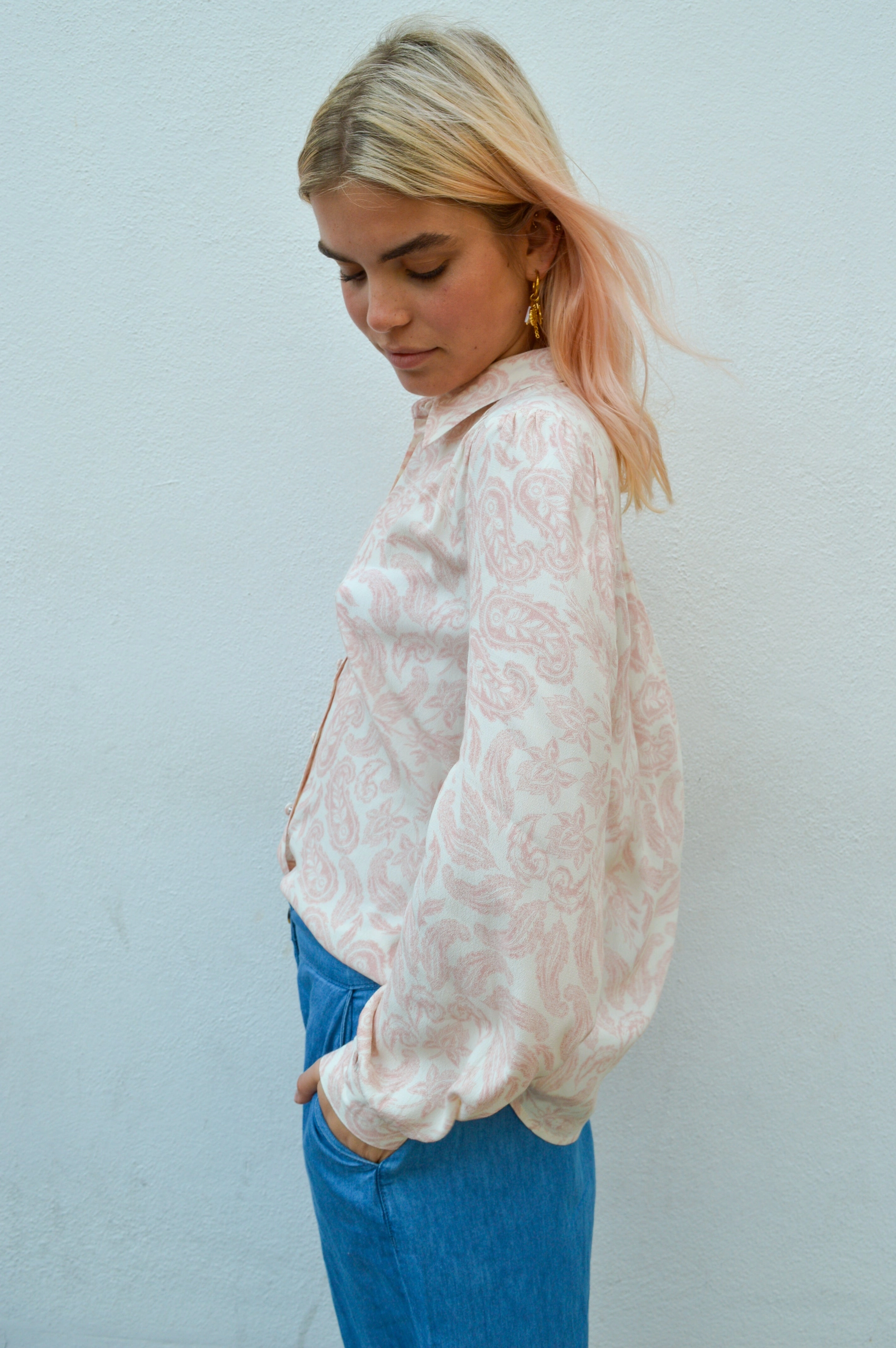Atelier Reve Noella Silver Pink Blouse