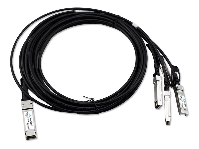 Axiom - 100GBase-CR4 direct attach cable - QSFP28 to SFP28 - 5 ft - twinaxial - passive QSFP-4SFP25G-CU1-5M-AX
