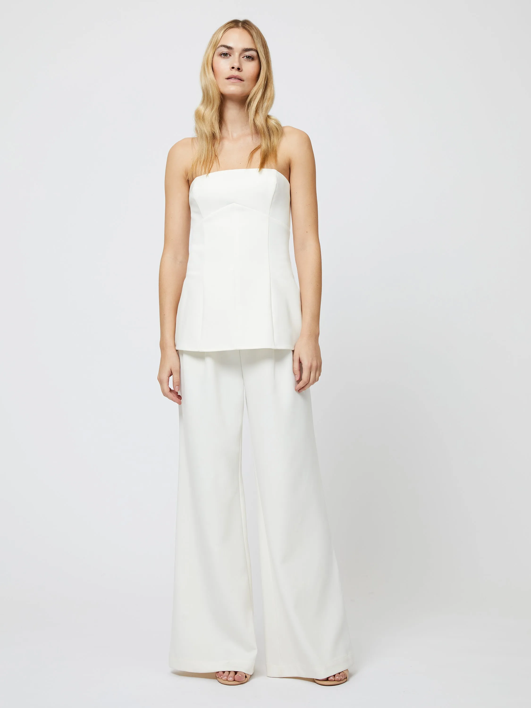 Azra Twill Strapless Top