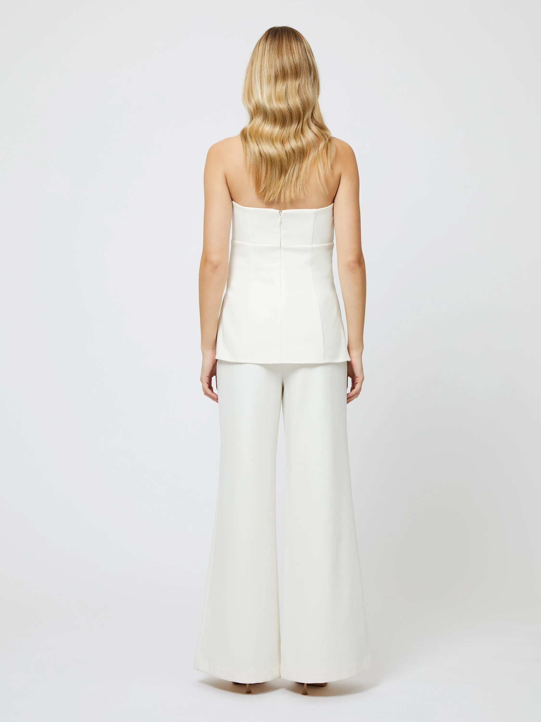 Azra Twill Strapless Top