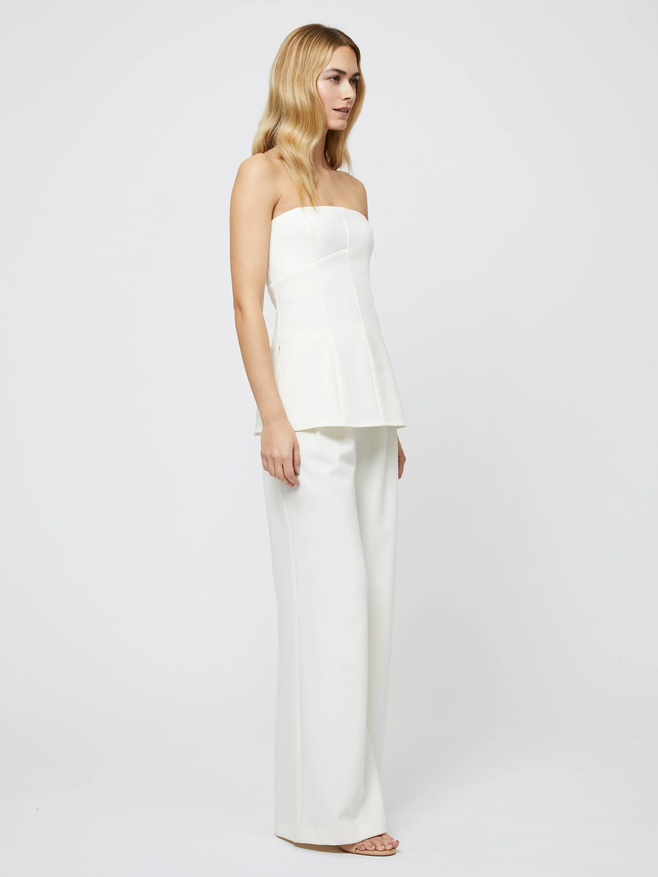 Azra Twill Strapless Top