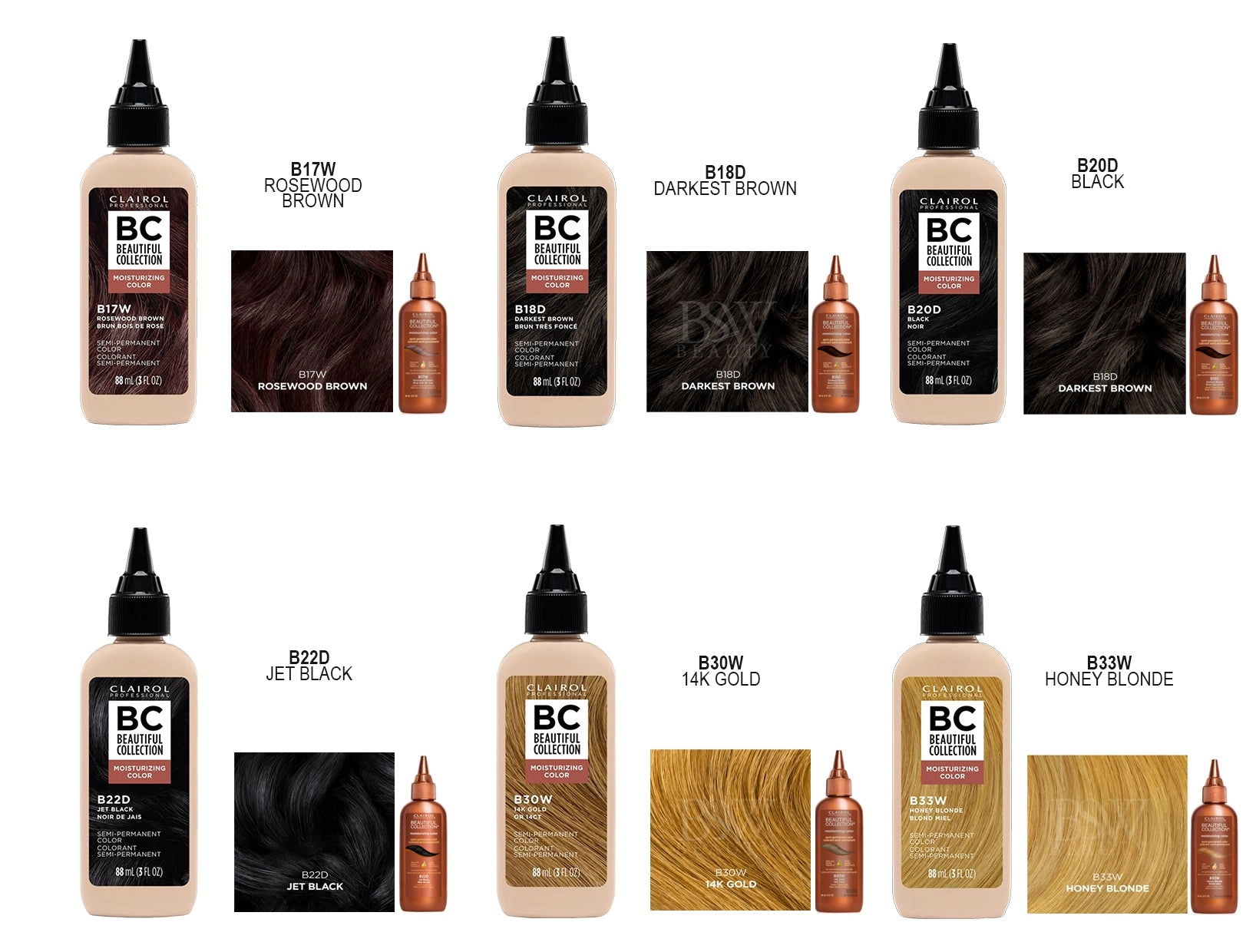 BEAUTIFUL COLLECTION SEMI PERMANENT HAIR COLOR - NEW LOOK