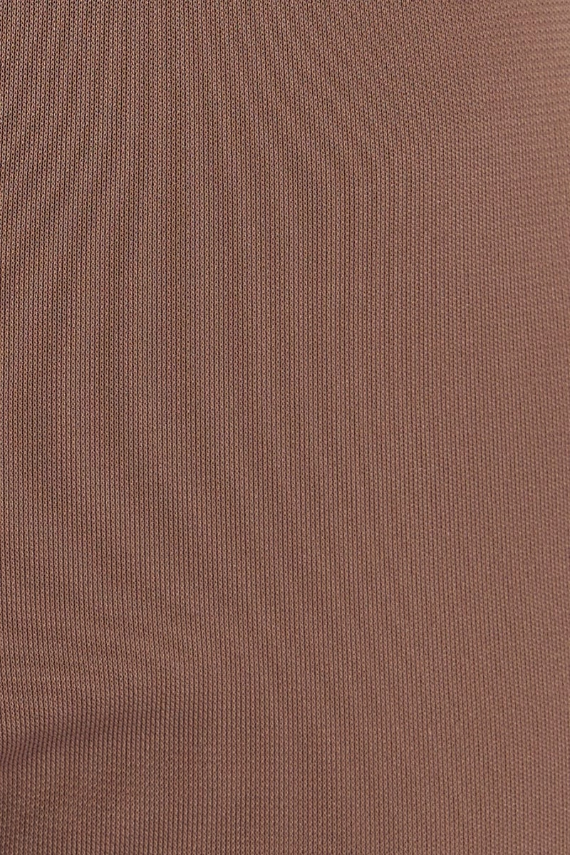 Brown Double Layer Slinky Bike Short