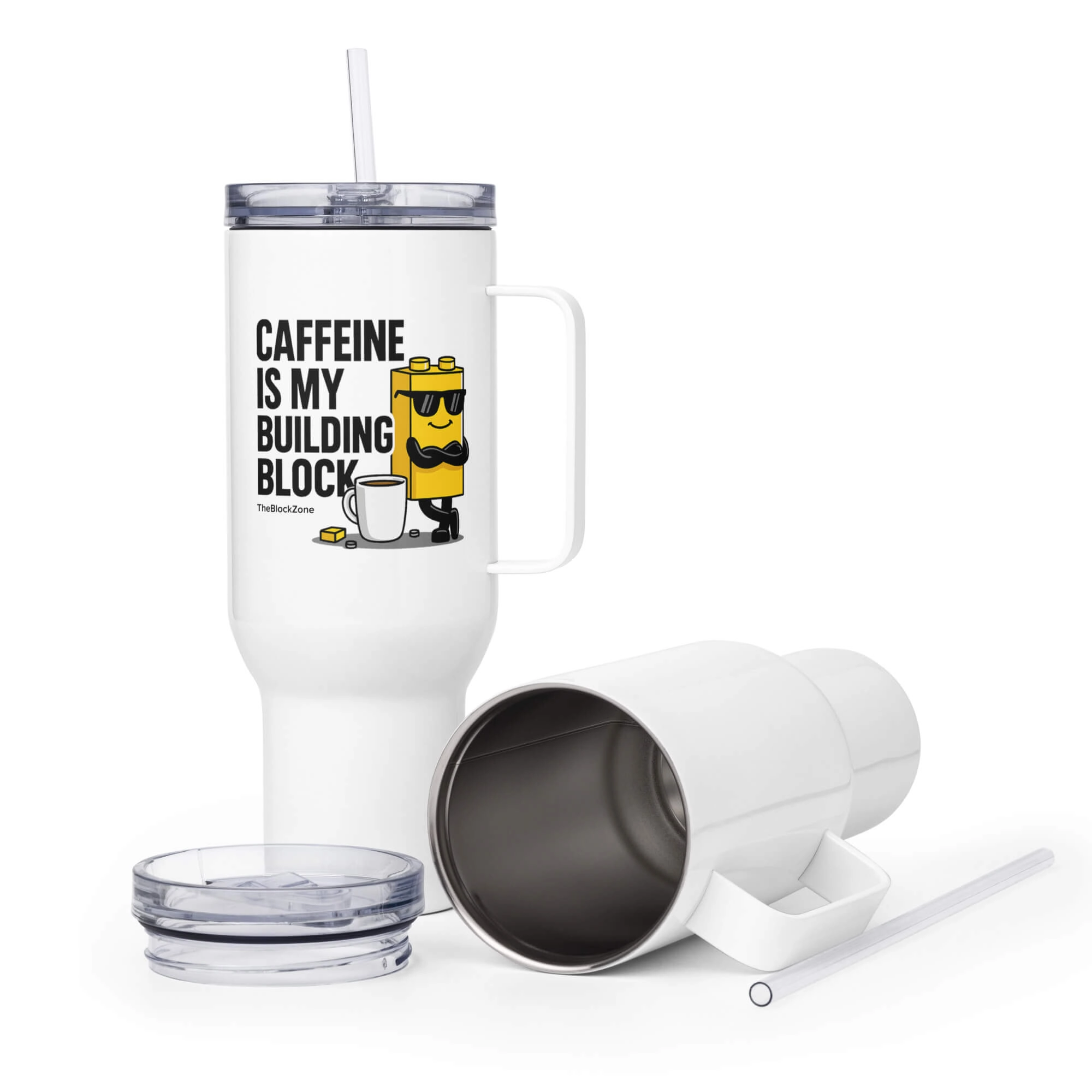 Caffeine is my Building Block Travel Mug