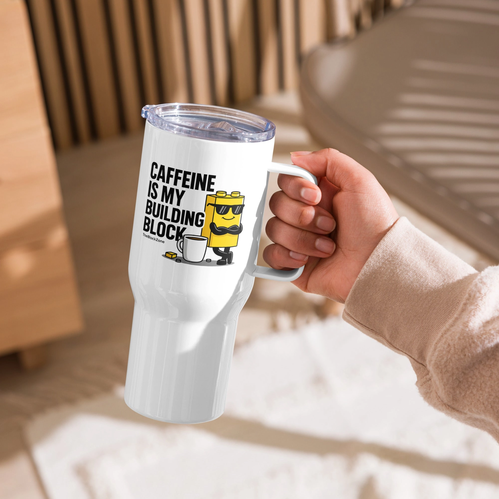 Caffeine is my Building Block Travel Mug