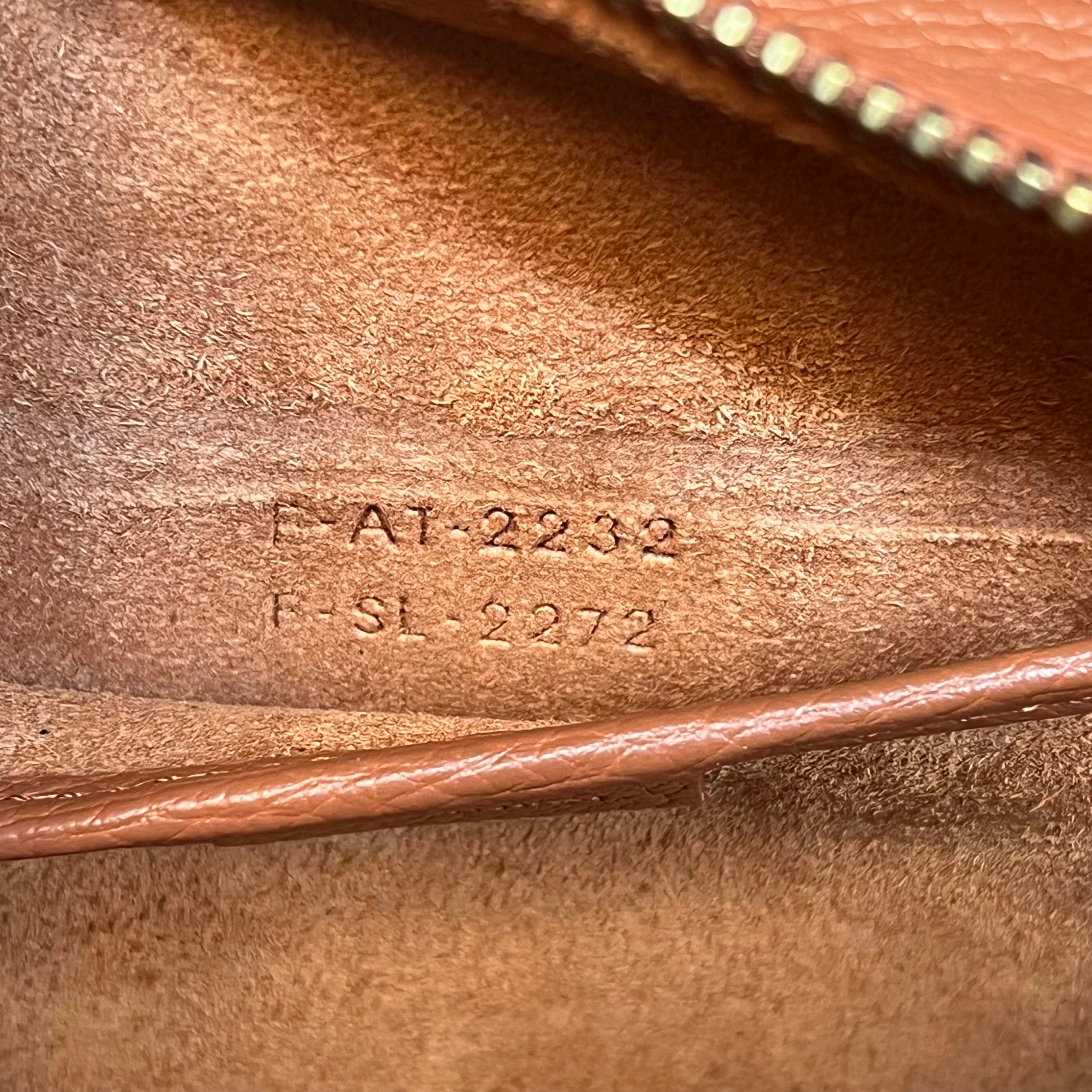 CELINE Luggage Nano Deep Salmon Drummed Calfskin Tote Bag Lychee