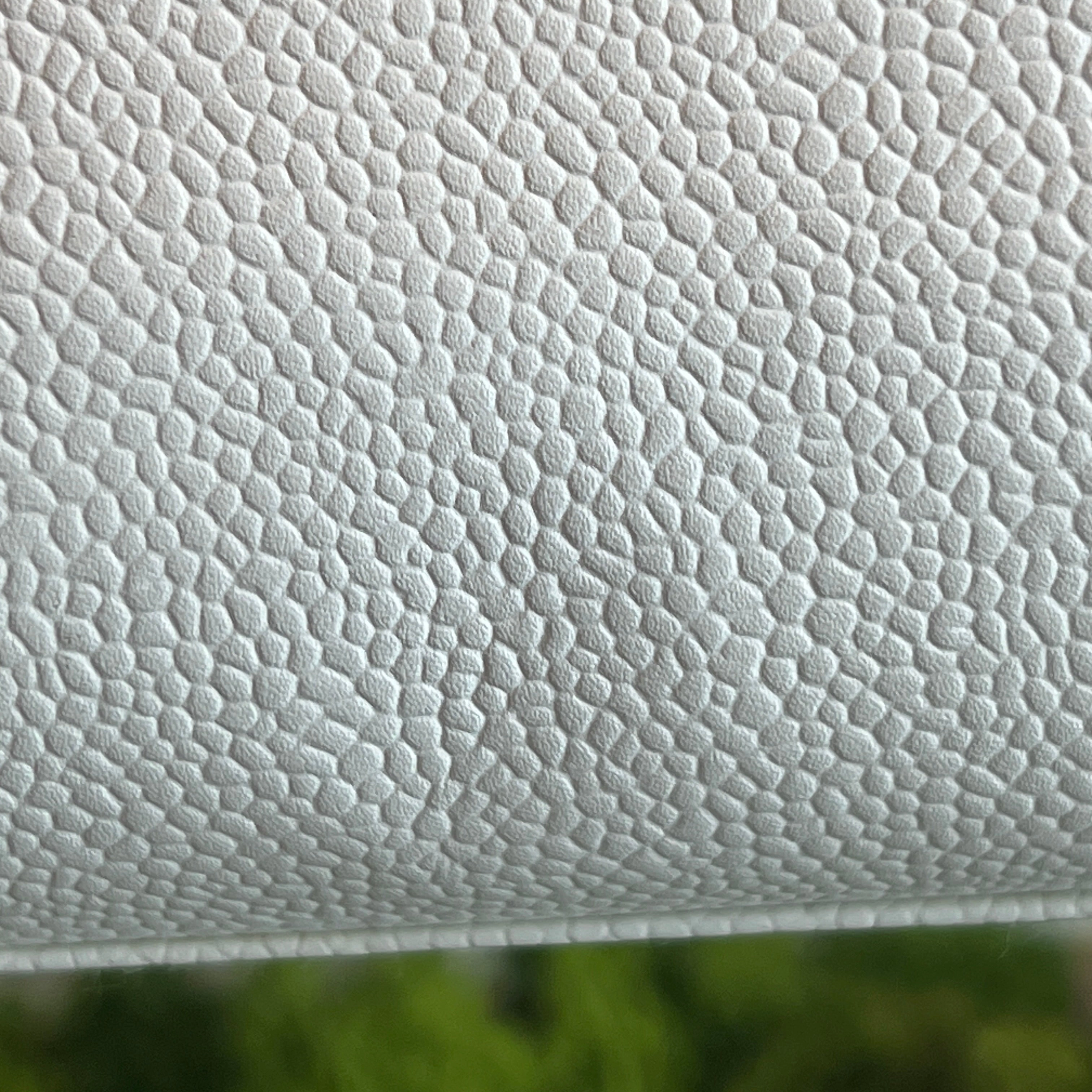 CHANEL White Caviar Leather Wood Top Handle Coco Mark Satchel