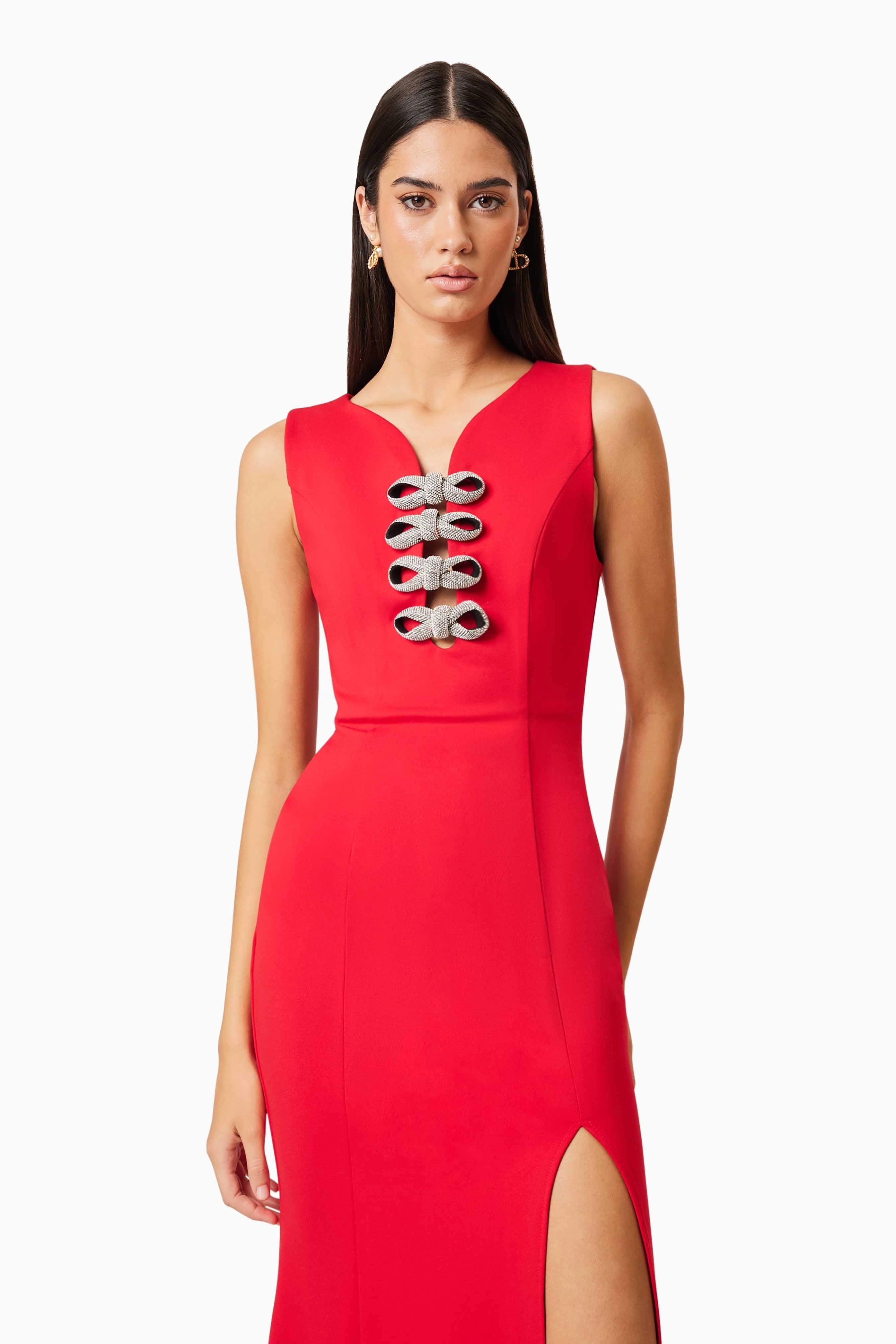 Cherie Maxi Dress In Red