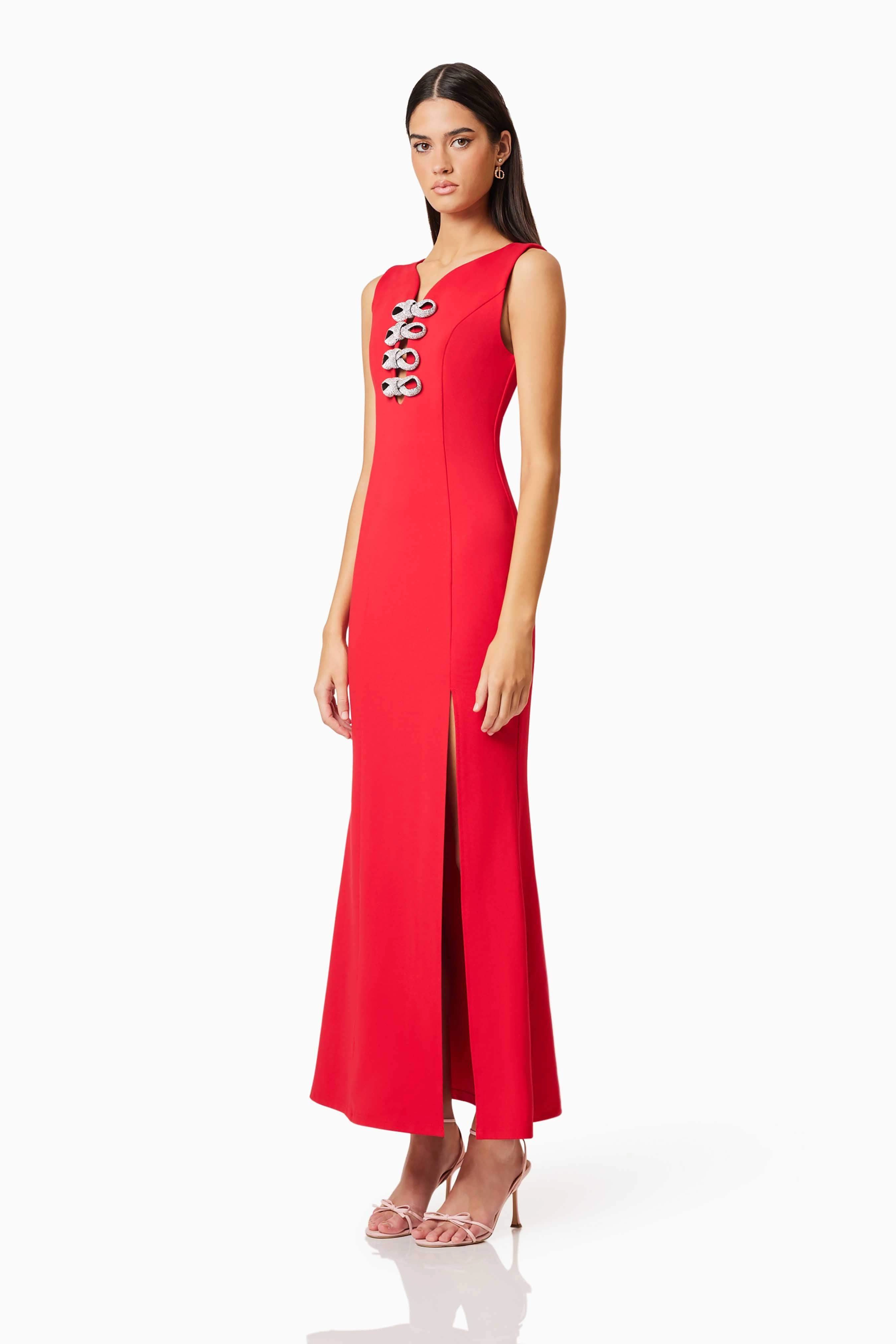 Cherie Maxi Dress In Red