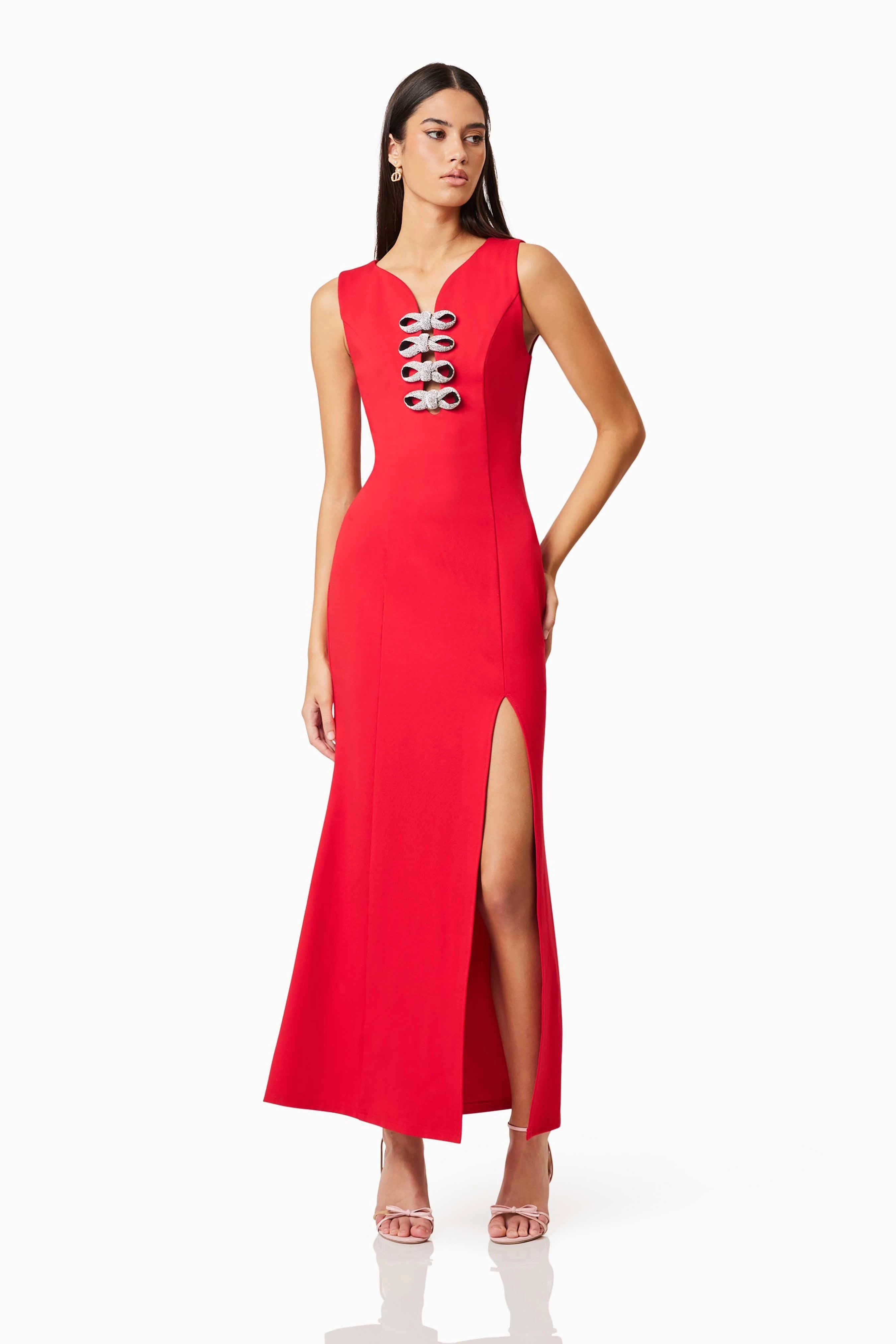 Cherie Maxi Dress In Red