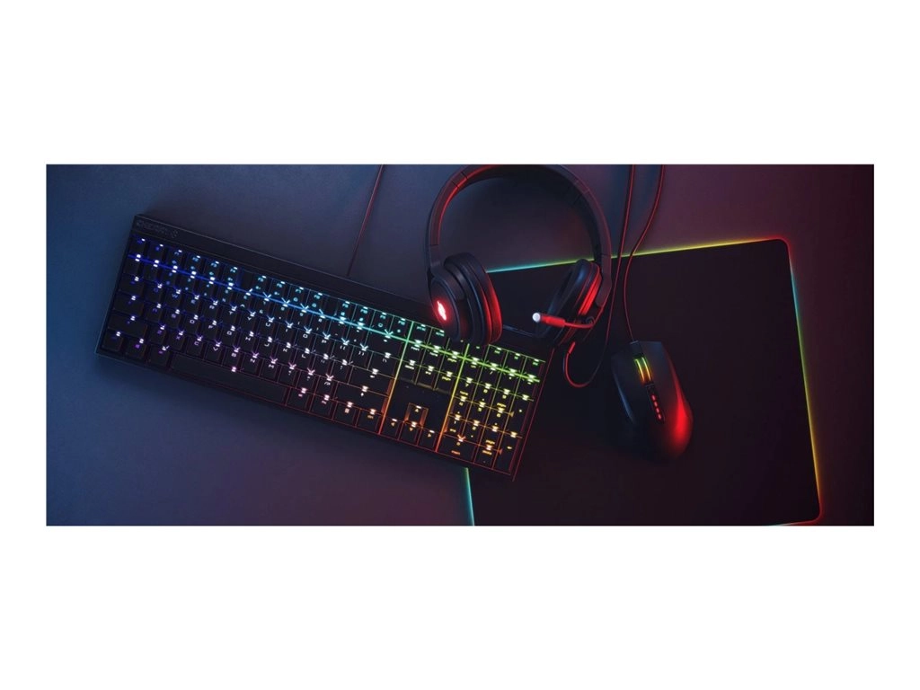 CHERRY XTRFY MX 2.0S - Keyboard - 100% - full size - backlit - USB - QWERTY - US - key switch: CHERRY MX2A Red - black G80-3821LJBUS-2