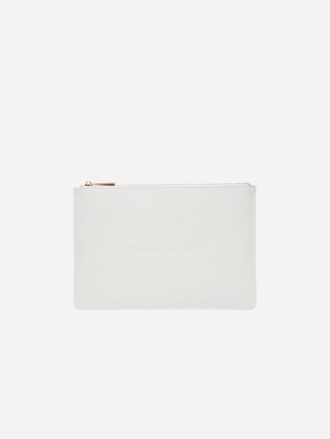 Classic Essentials Apple Leather Vegan Pouch | Light Grey