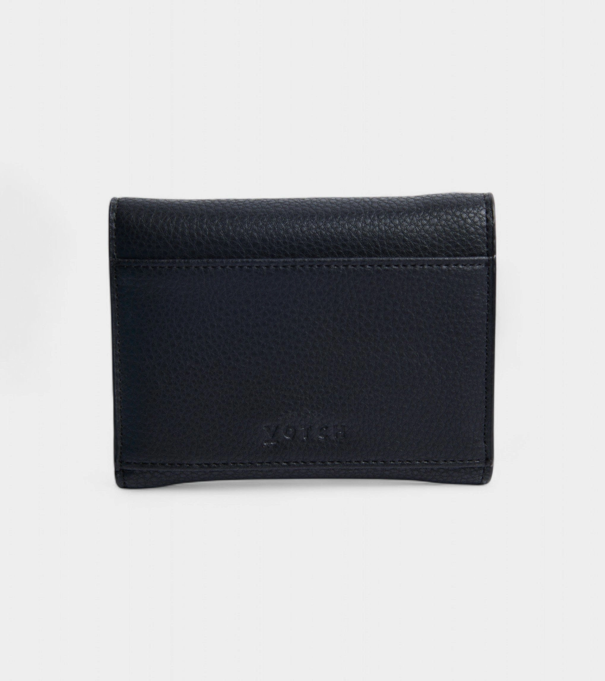 Clemmie Women's Vegan Bio-Based Bamboo Trifold Purse | Black