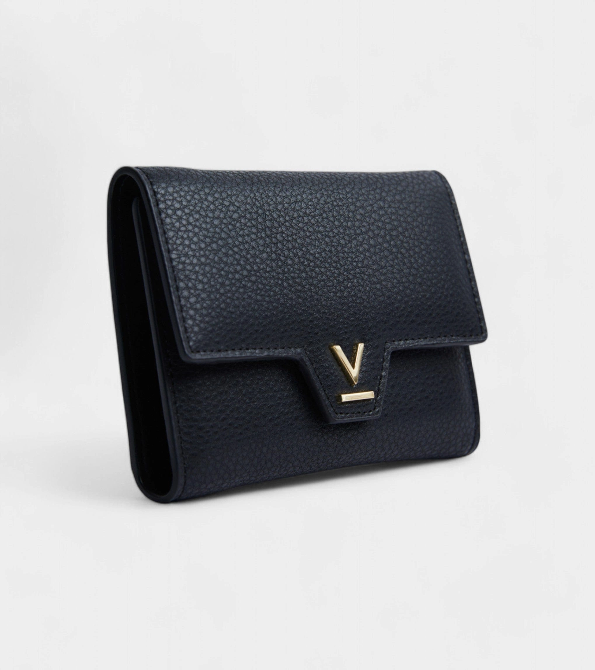 Clemmie Women's Vegan Bio-Based Bamboo Trifold Purse | Black
