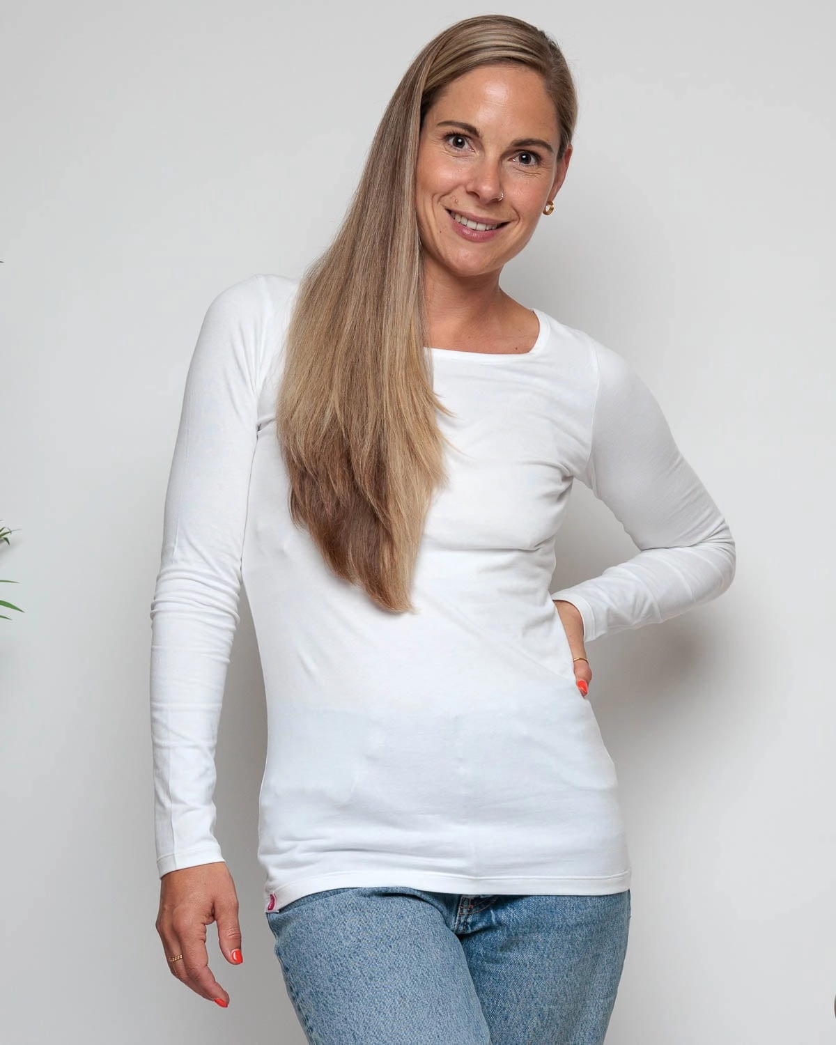 Cotton Long Sleeve | White