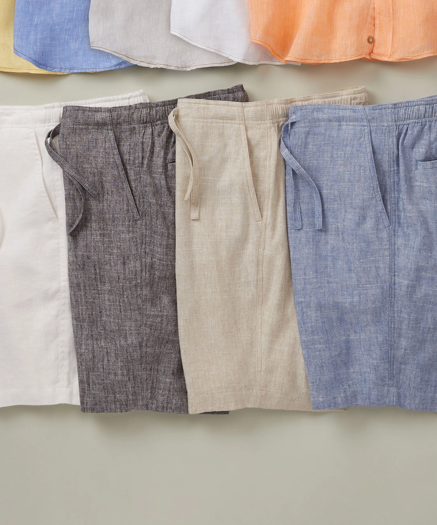 Drawstring Linen Blend Short