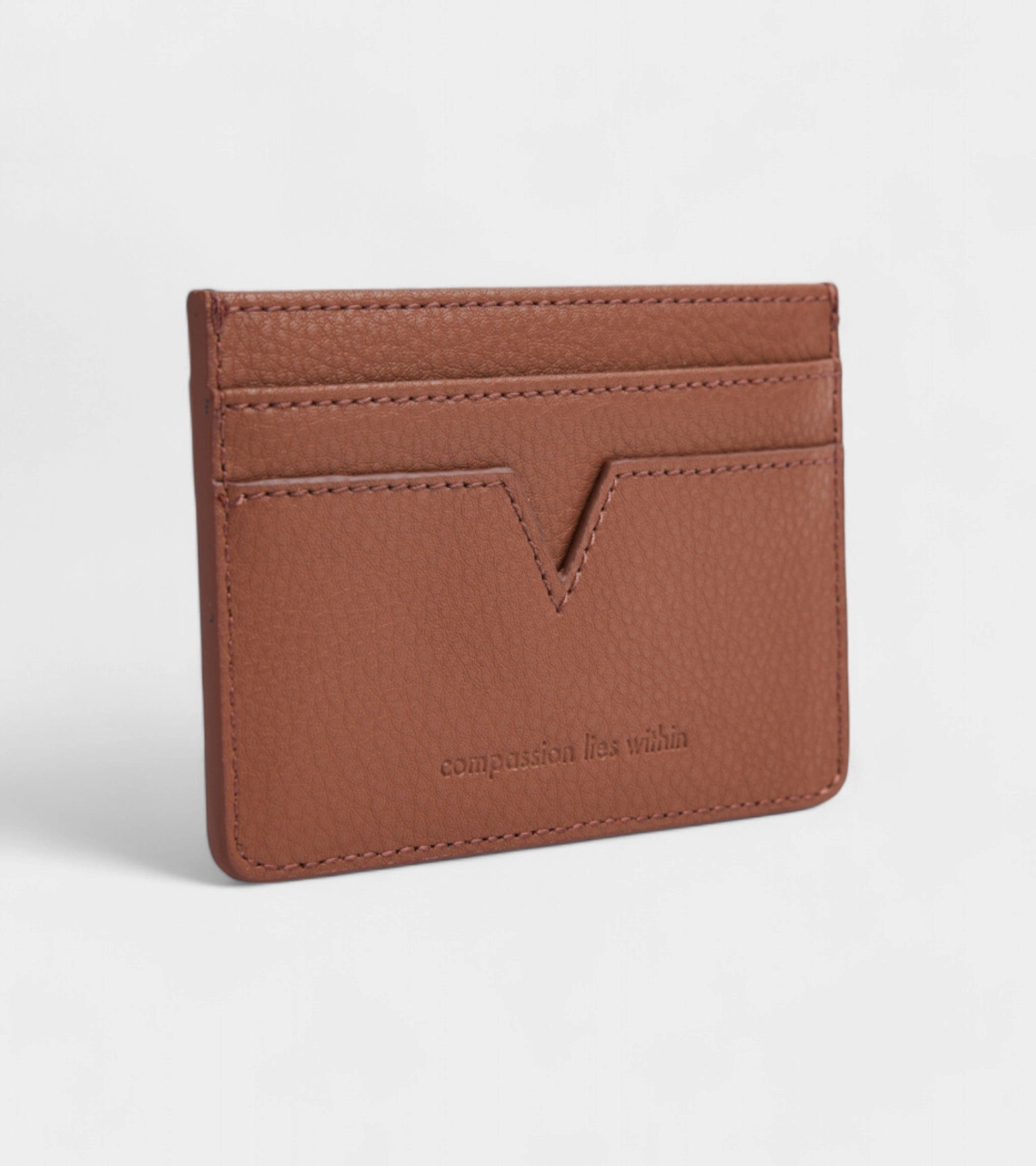 Elia Vegan Bio-Based Bamboo Leather Card Holder | Brown