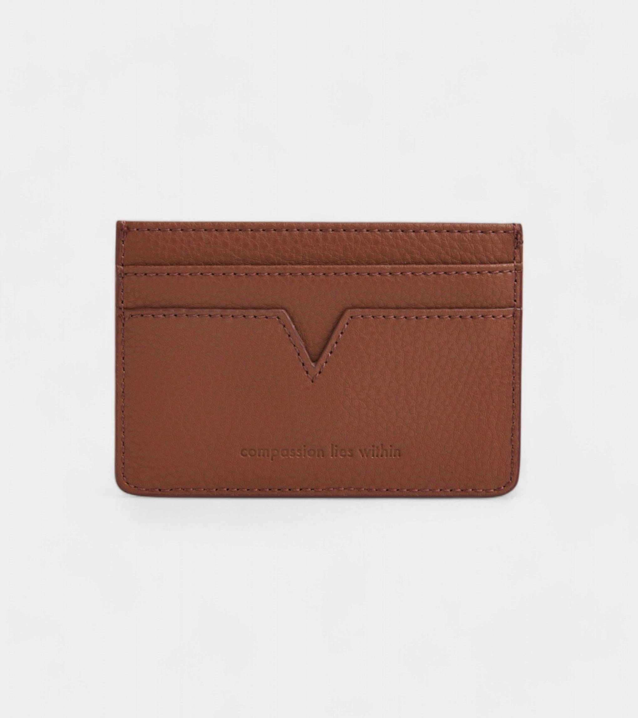 Elia Vegan Bio-Based Bamboo Leather Card Holder | Brown
