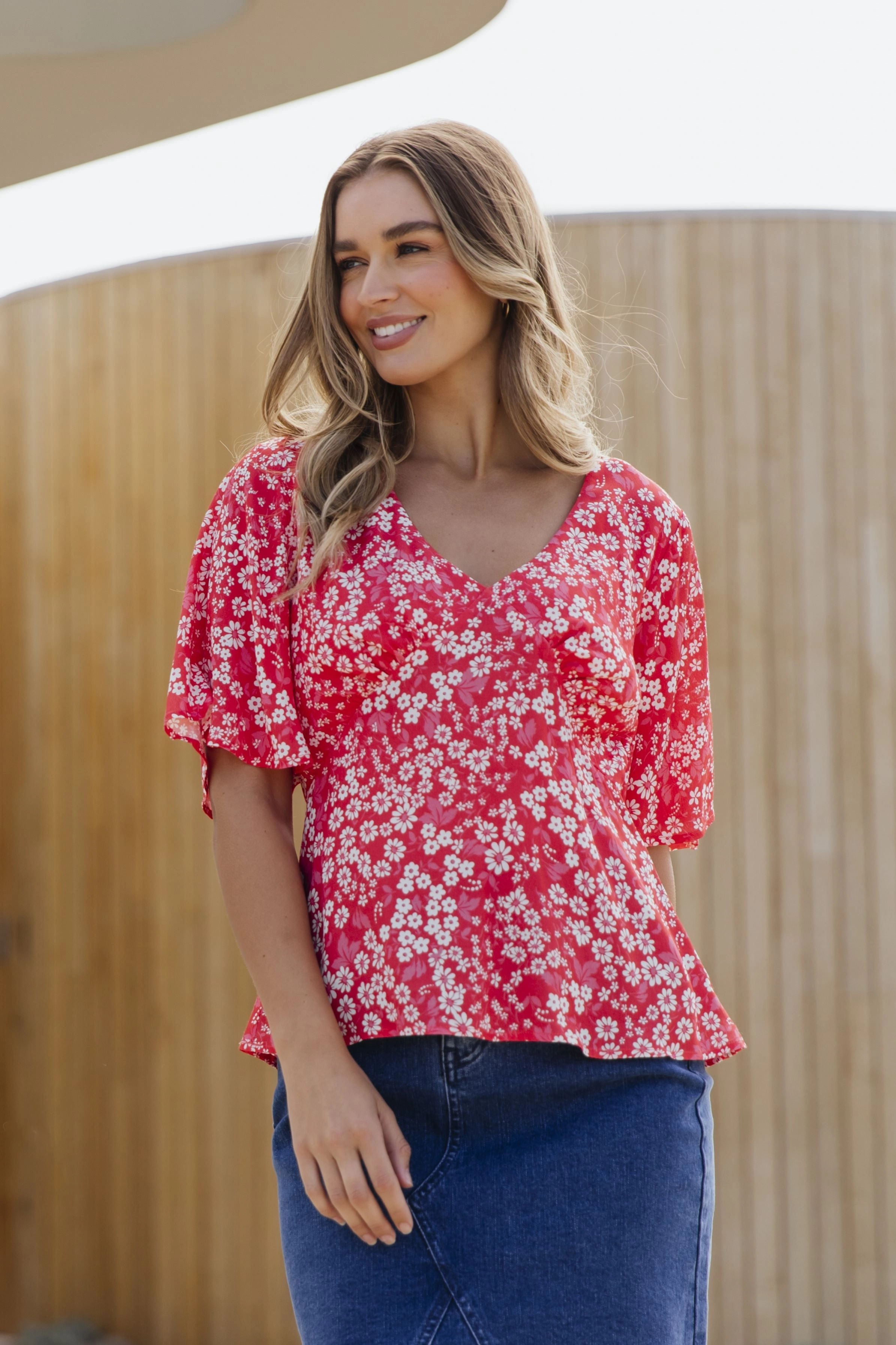 Foxwood Ankara Top Floral Print