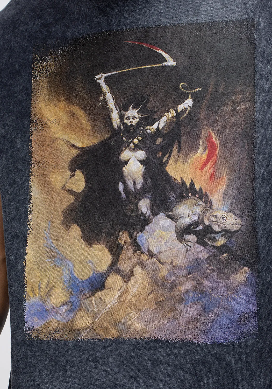 Frazetta Woman with Scythe Short Sleeve T-Shirt