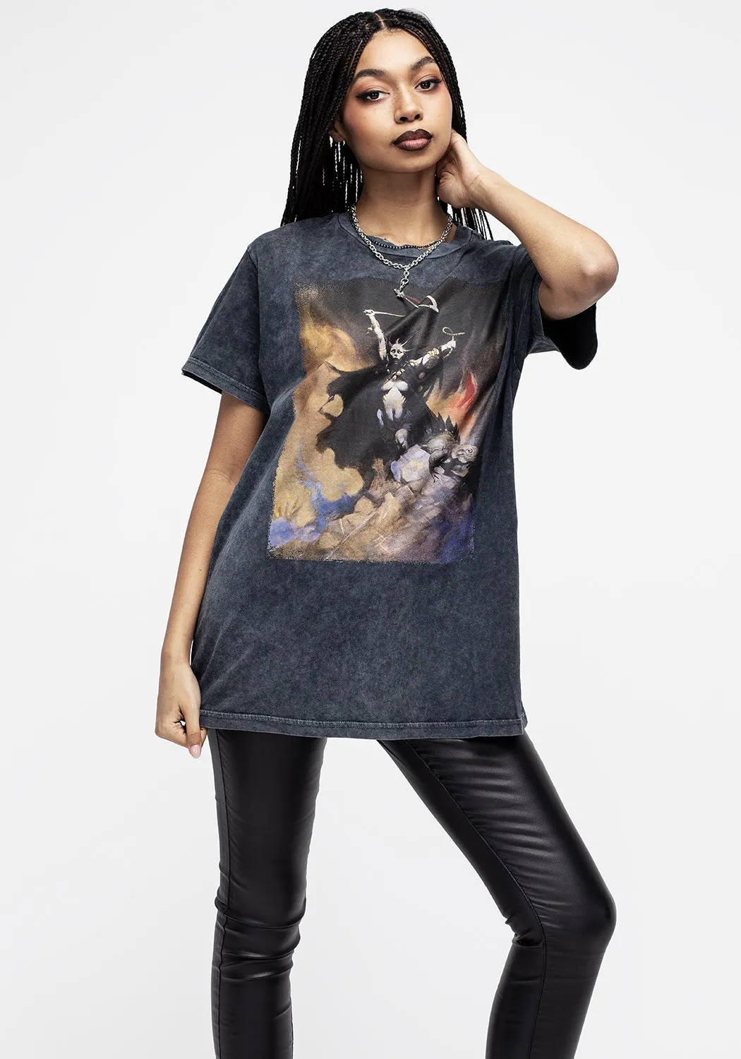 Frazetta Woman with Scythe Short Sleeve T-Shirt
