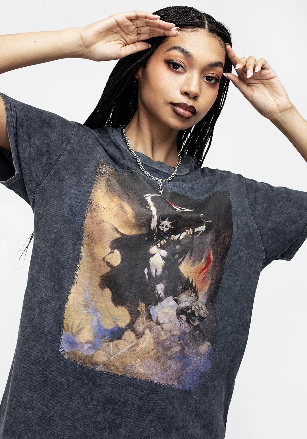 Frazetta Woman with Scythe Short Sleeve T-Shirt