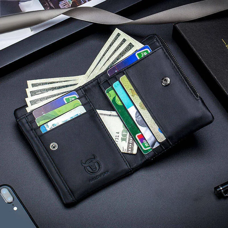 Genuine Leather Wallet For Men with Card Holder Man Luxury Short Wallet