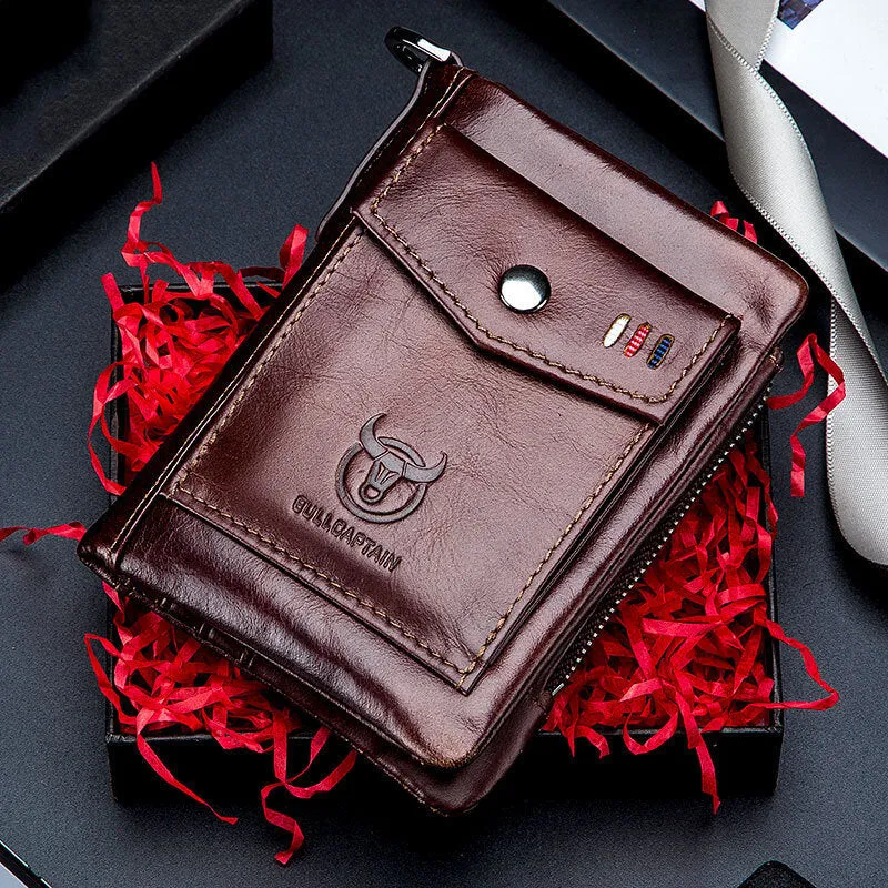 Genuine Leather Wallet For Men with Card Holder Man Luxury Short Wallet