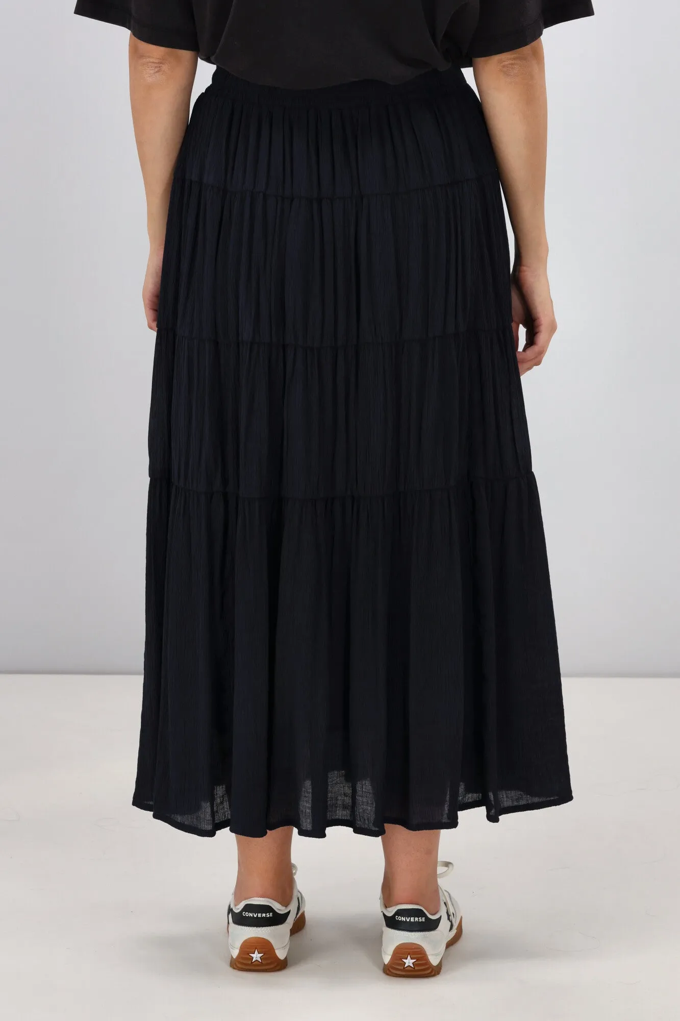 Gloss the Label Marlowe Shirred Detail Skirt Ink