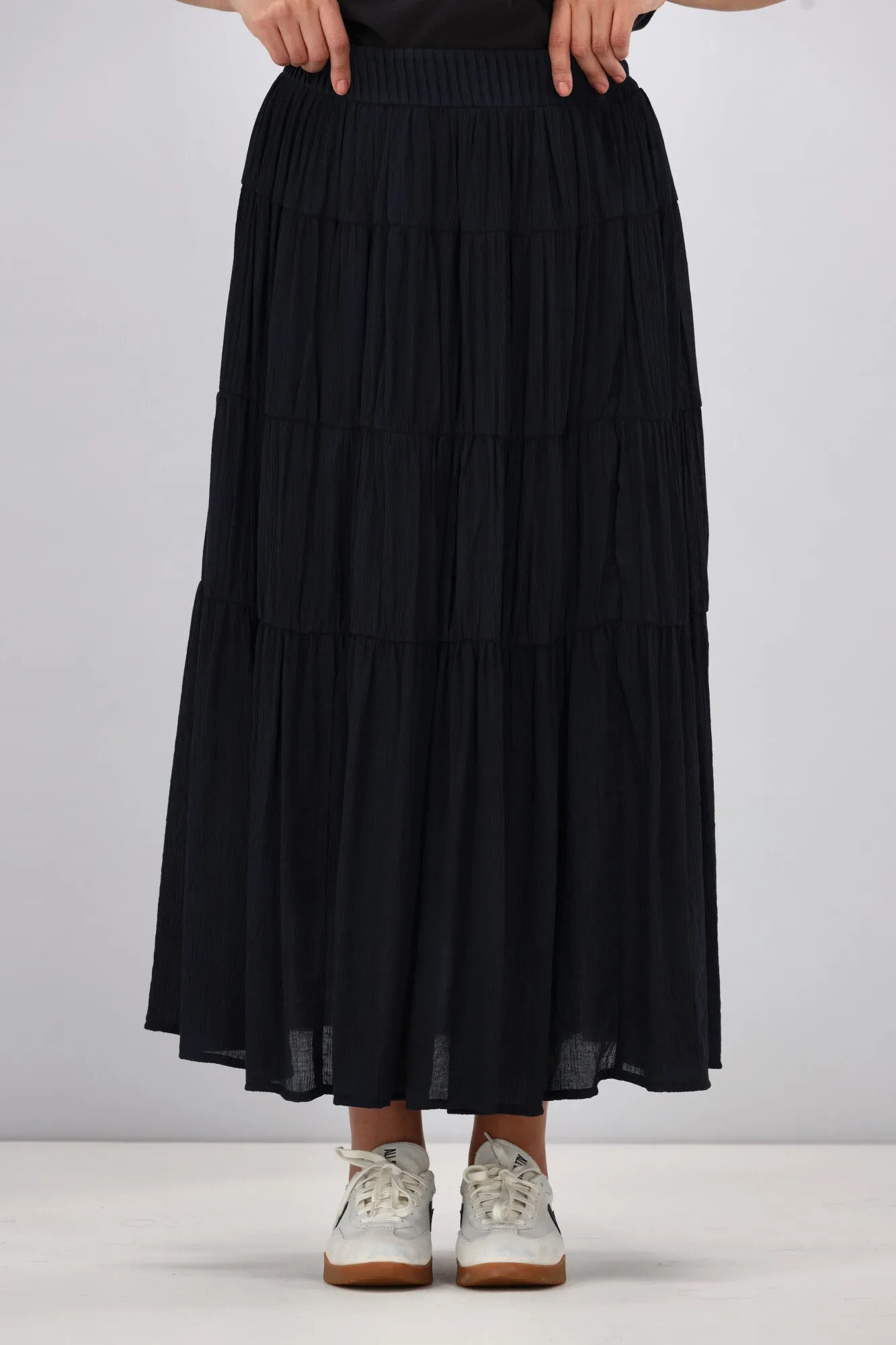 Gloss the Label Marlowe Shirred Detail Skirt Ink