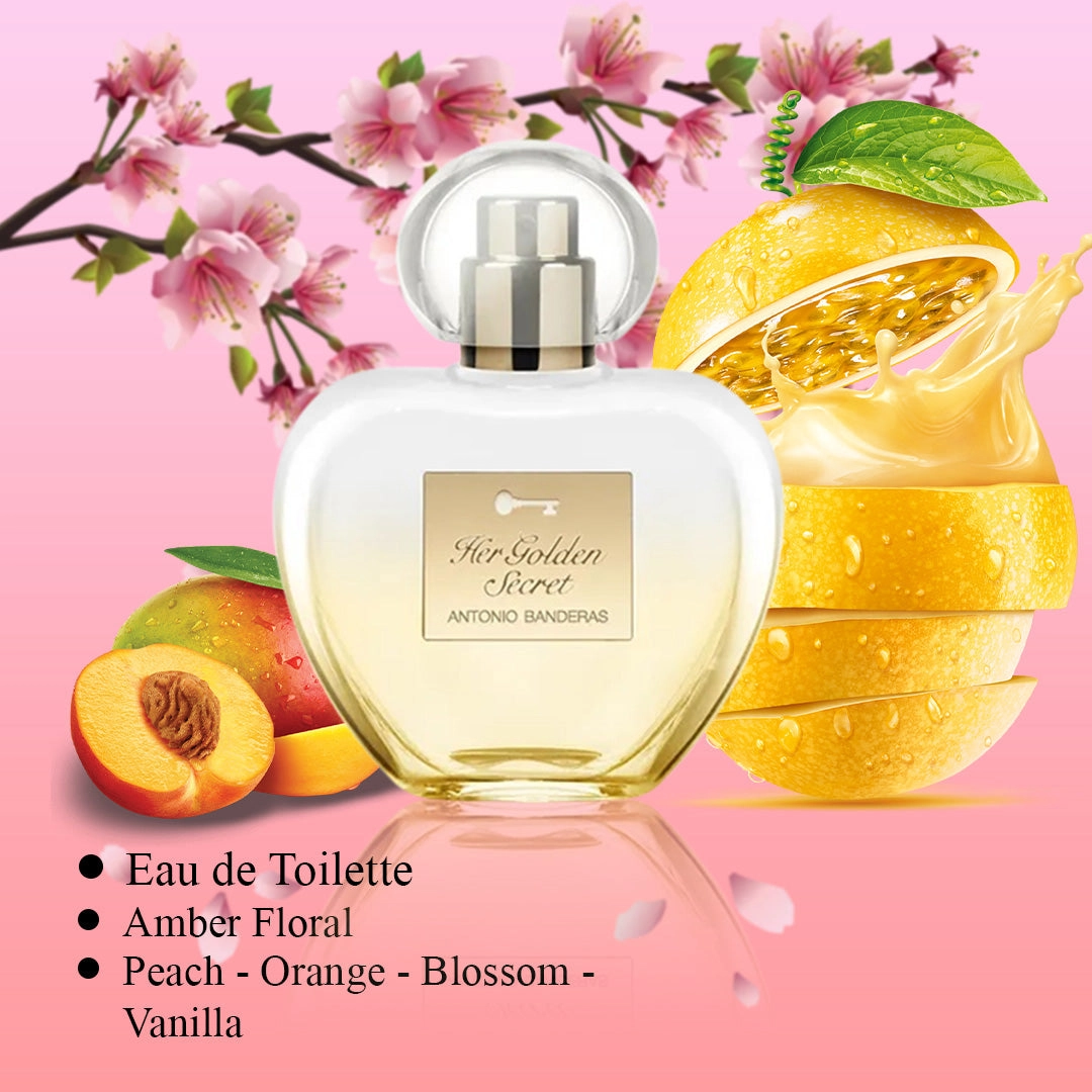 Golden Secret Women by Antonio Banderas Eau De Toilette Spray 2.7 oz