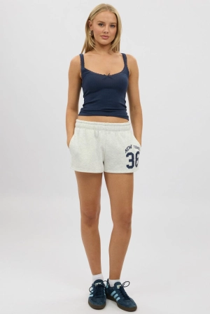 Grey Track Shorts Elasticated