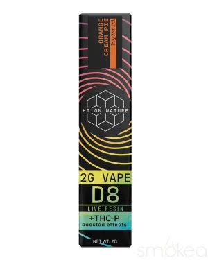 Hi On Nature 2g Delta 8   THCP Live Resin Vape - Orange Cream Pie