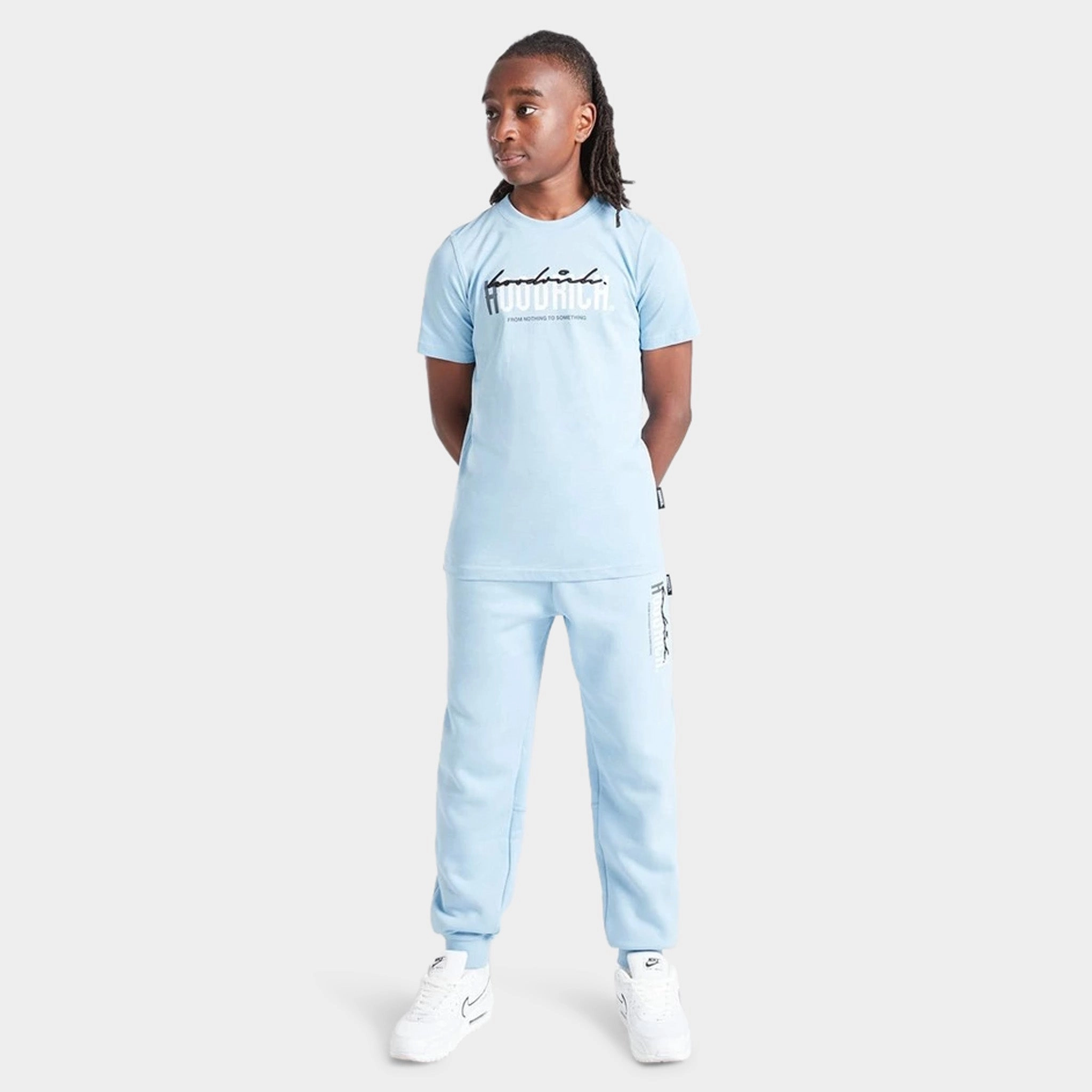 Hoodrich Junior Boys' Certify V2 T-Shirt Clear Sky / White - Black