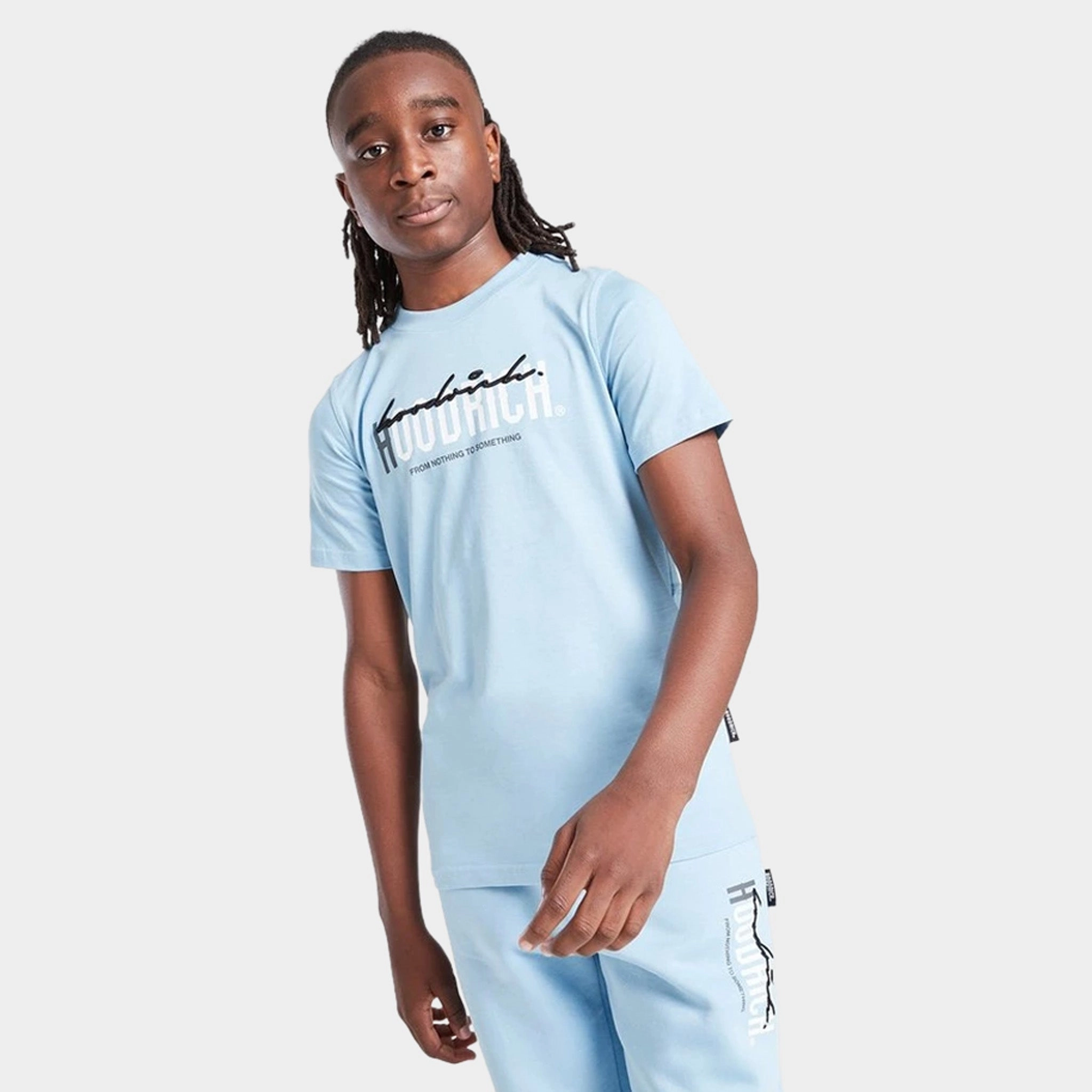 Hoodrich Junior Boys' Certify V2 T-Shirt Clear Sky / White - Black