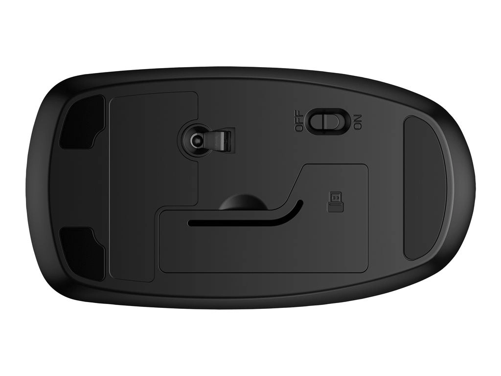 HP 235 - Mouse - optical - 3 buttons - wireless - 2.4 GHz - USB wireless receiver - jack black 4E407AA#ABL