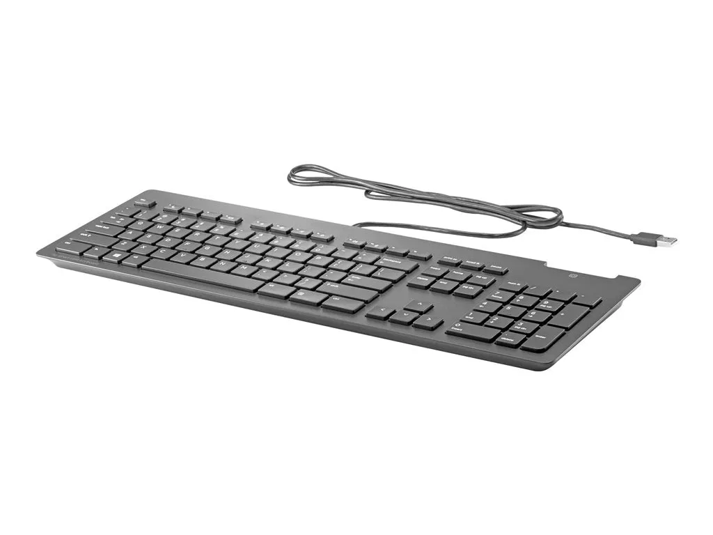HP Business Slim - Keyboard - USB - US - black - for HP 34, Z1 G9; Elite 800 G9; Pro 260 G9, 400 G9; ProOne 440 G9; ZBook Fury Z9H48AA#ABA