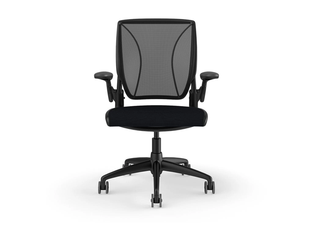 Humanscale Diffrient World - Chair - task - ergonomic - armrests - L-shaped - tilt - swivel W11BM10CF10SHNSC