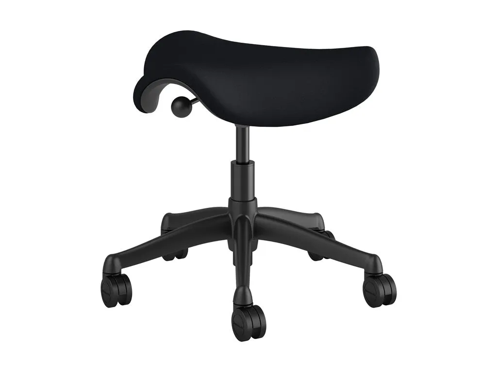 Humanscale Freedom - Stool - ergonomic - saddle - swivel - Corde 4 fabric - black F300GCF10FLHCSC