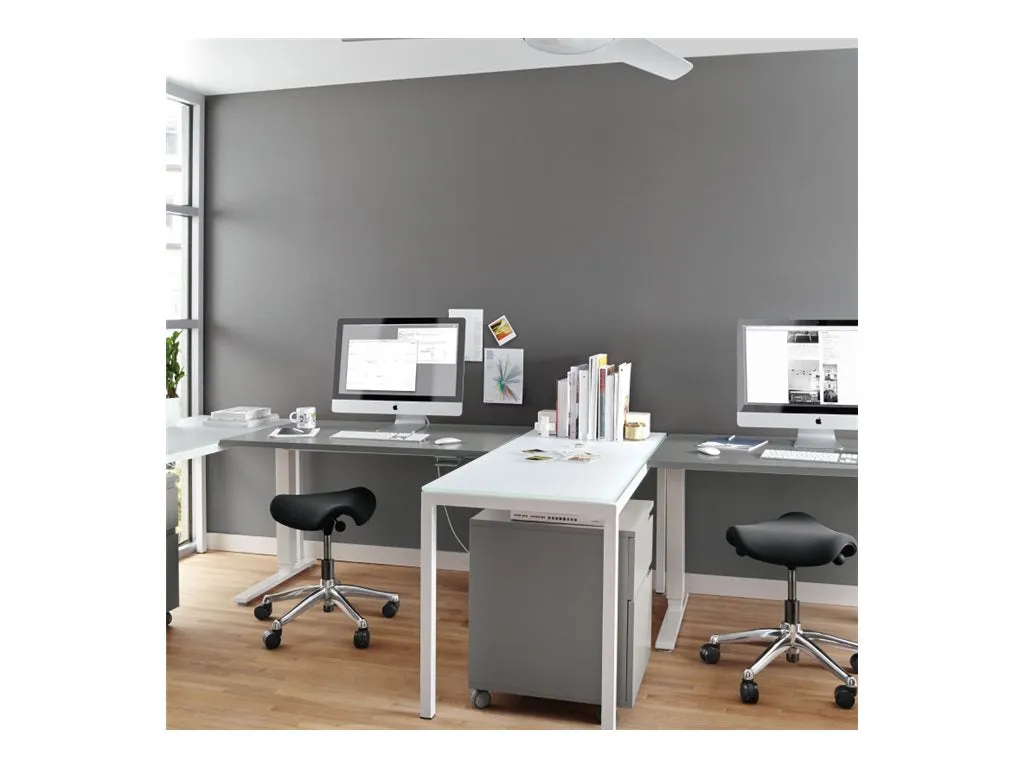 Humanscale Freedom - Stool - ergonomic - saddle - swivel - Corde 4 fabric - black F300GCF10FLHCSC
