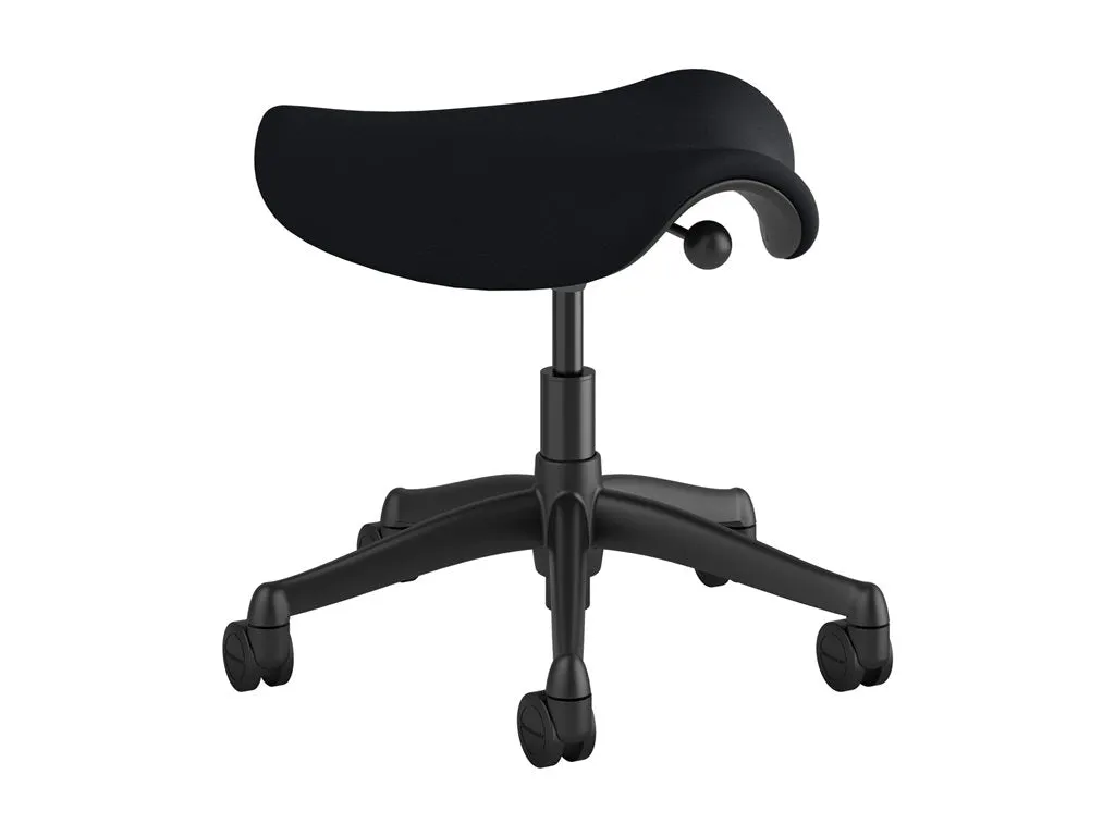 Humanscale Freedom - Stool - ergonomic - saddle - swivel - Corde 4 fabric - black F300GCF10FLHCSC