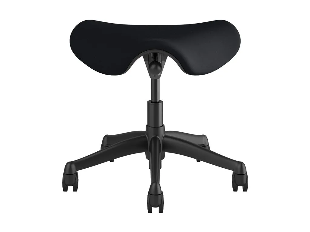 Humanscale Freedom - Stool - ergonomic - saddle - swivel - Corde 4 fabric - black F300GCF10FLHCSC