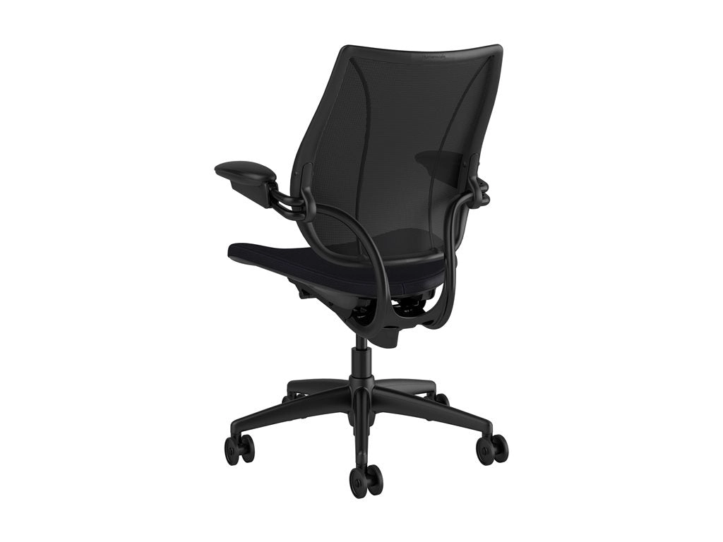 Humanscale Liberty - Chair - task - ergonomic - armrests - tilt - swivel - corvara (chrome-free leather) - black L113BJ10CL57NFSSNSC