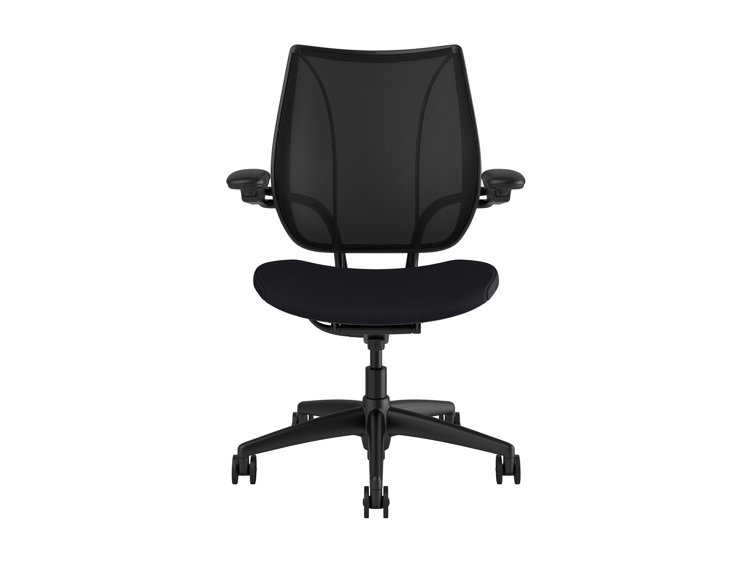 Humanscale Liberty - Chair - task - ergonomic - armrests - tilt - swivel - corvara (chrome-free leather) - black L113BJ10CL57NFSSNSC
