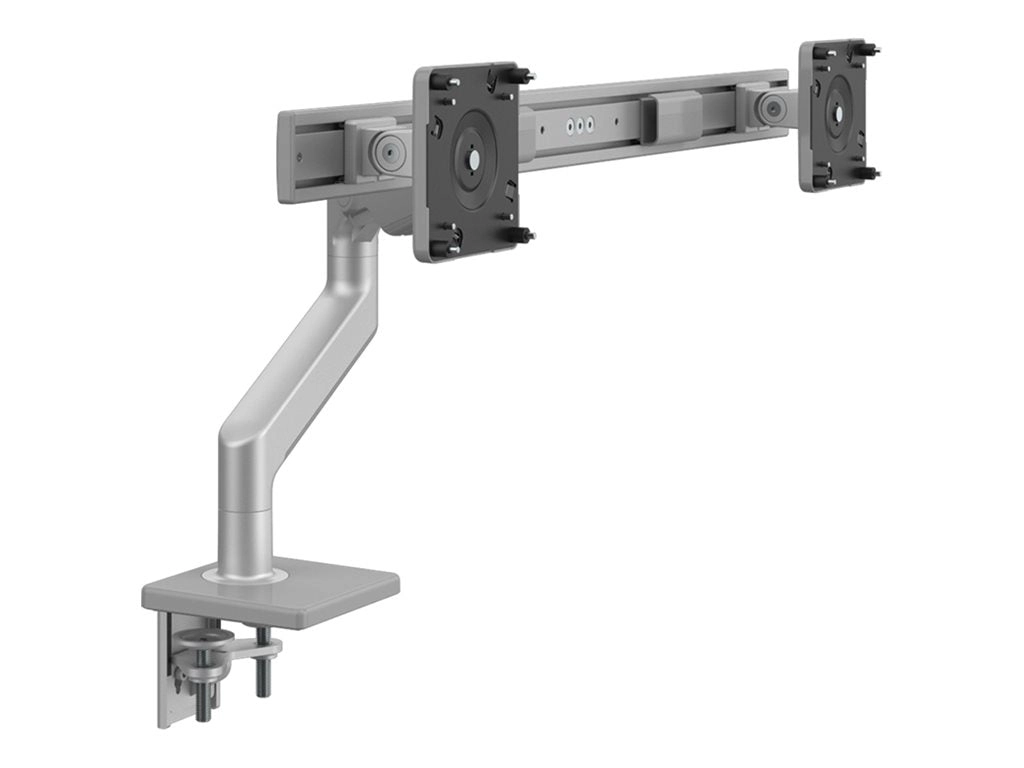 Humanscale M8.1 - Mounting kit (angled / dynamic link, VESA cover, VESA plate, crossbar, two-piece clamp mount with base) - adjustable M82CGS