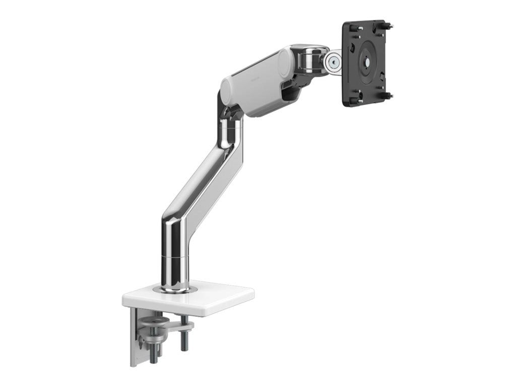 Humanscale M8.1 - Mounting kit (monitor arm) - for LCD display - polished aluminum with white trim - desk-mountable M81NTNCWBTD